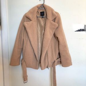 NWOT Sherpa biker jacket